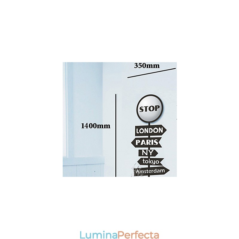 Stop Letter Lumină din plastic rezistentă la temperatură ridicată și lampă de perete creativă cu hârtie de perete 3D