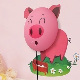 Lumina din plastic rezistentă la temperaturi înalte de porc și 10 C poate îndepărta lampa de perete creativă 3D de perete