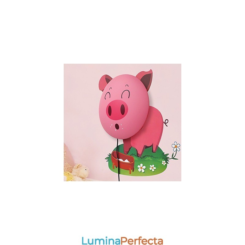 Lumina din plastic rezistentă la temperaturi înalte de porc și 10 C poate îndepărta lampa de perete creativă 3D de perete