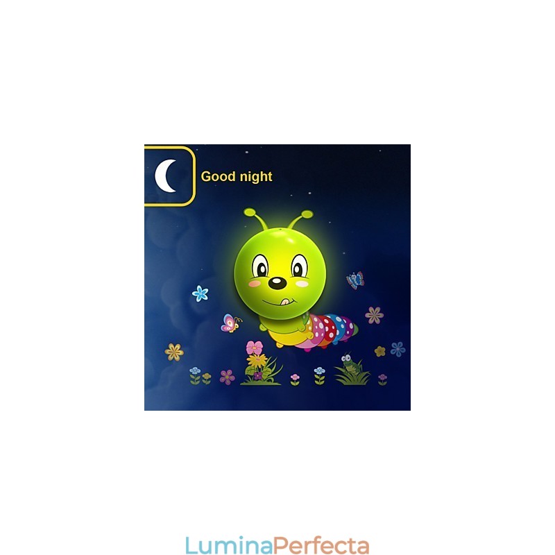 Lumina din plastic rezistentă la temperatură ridicată Caterpillar și 10 C pot îndepărta lampa de perete cu hârtie de perete 3D creativă