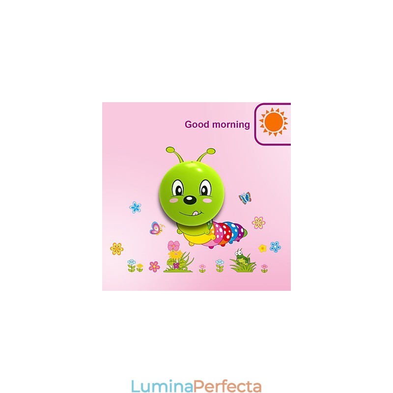 Lumina din plastic rezistentă la temperatură ridicată Caterpillar și 10 C pot îndepărta lampa de perete cu hârtie de perete 3D creativă