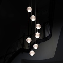 Lampă suspendată modernă Lampă suspendată G4 Retroifit 7 lumini cristal cromat pentru lumina scărilor