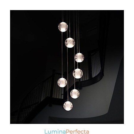 Lampă suspendată modernă Lampă suspendată G4 Retroifit 7 lumini cristal cromat pentru lumina scărilor Lampă suspendată modernă Lampă suspendată G4 Retroifit 7 lumini cristal cromat pentru lumina scărilor