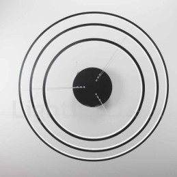 Lampă suspendată reglabilă cu telecomandă, design modern, trei inele