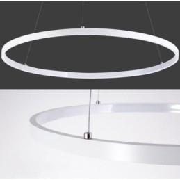 Lampă suspendată reglabilă cu telecomandă, design modern, trei inele