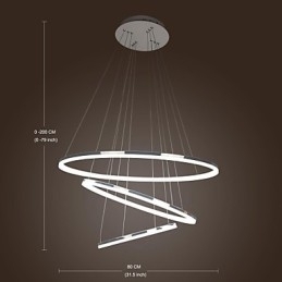 Lampă suspendată din metal galvanizat în stil mini modern și contemporan de 70 W