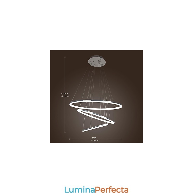 Lampă suspendată din metal galvanizat în stil mini modern și contemporan de 70 W