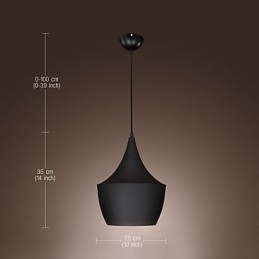 Lampă suspendată Retro Vintage Tom Dixon Design Negru