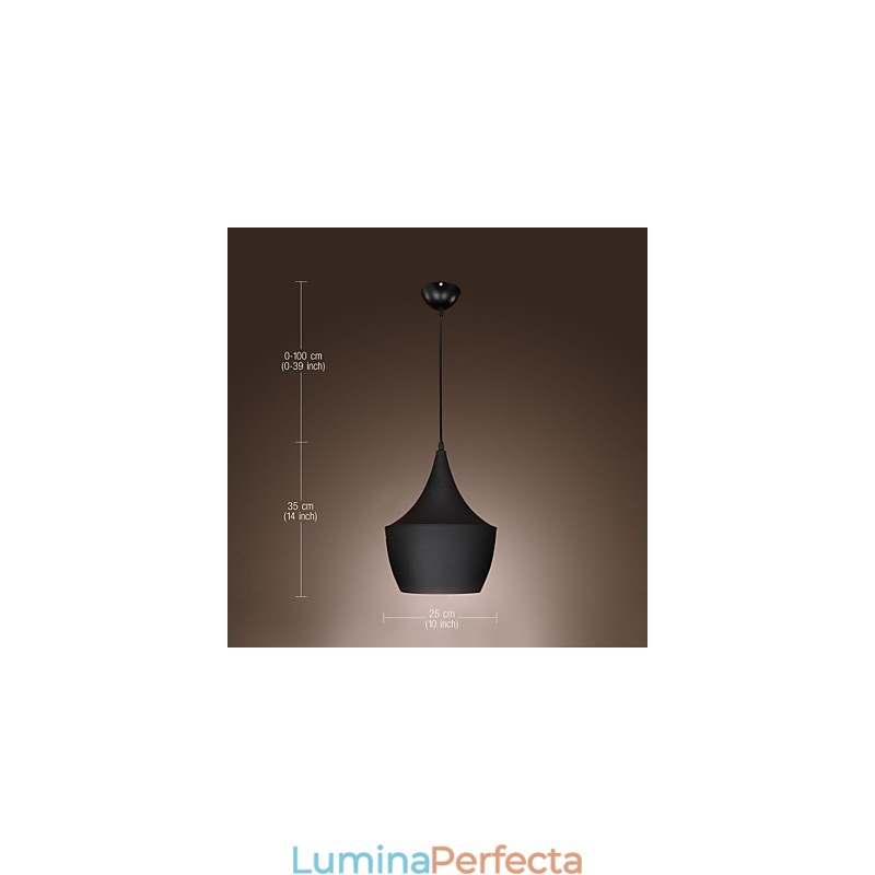 Lampă suspendată Retro Vintage Tom Dixon Design Negru