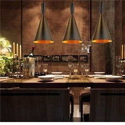 Lampă suspendată Retro Vintage Tom Dixon Design Negru Alb Lămpi cu pandantiv Cafe tip C
