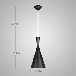 Lampă suspendată Retro Vintage Tom Dixon Design Negru Alb Lămpi cu pandantiv Cafe tip C