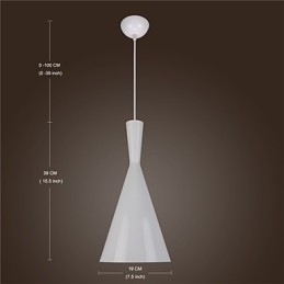 Lampă suspendată Retro Vintage Tom Dixon Design Negru Alb Lămpi cu pandantiv Cafe tip C