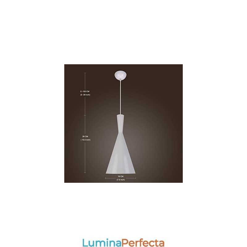 Lampă suspendată Retro Vintage Tom Dixon Design Negru Alb Lămpi cu pandantiv Cafe tip C