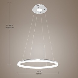 Lampă suspendată cu design modern, acrilic de înaltă calitate, cu un singur inel