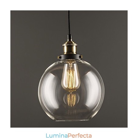 Lampă suspendată din fabrică industrială, alamă antică, cu o lumină, abajur din sticlă, lampă suspendată pentru cafenea Lampă suspendată din fabrică industrială, alamă antică, cu o lumină, abajur din sticlă, lampă suspendată pentru cafenea