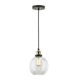 Lampă suspendată din fabrică industrială, alamă antică, cu o lumină, abajur din sticlă, lampă suspendată pentru cafenea
