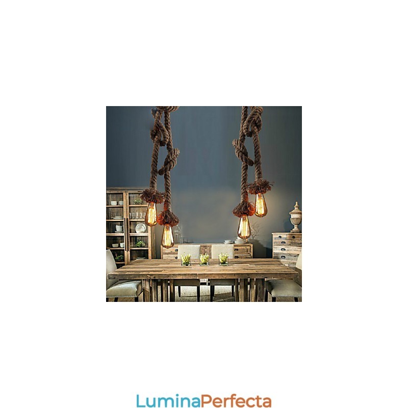 Lampe suspendate 2 lumini Vântul industrial care restaurează căile străvechi este lumina droplight creativă a contorului de cafenea