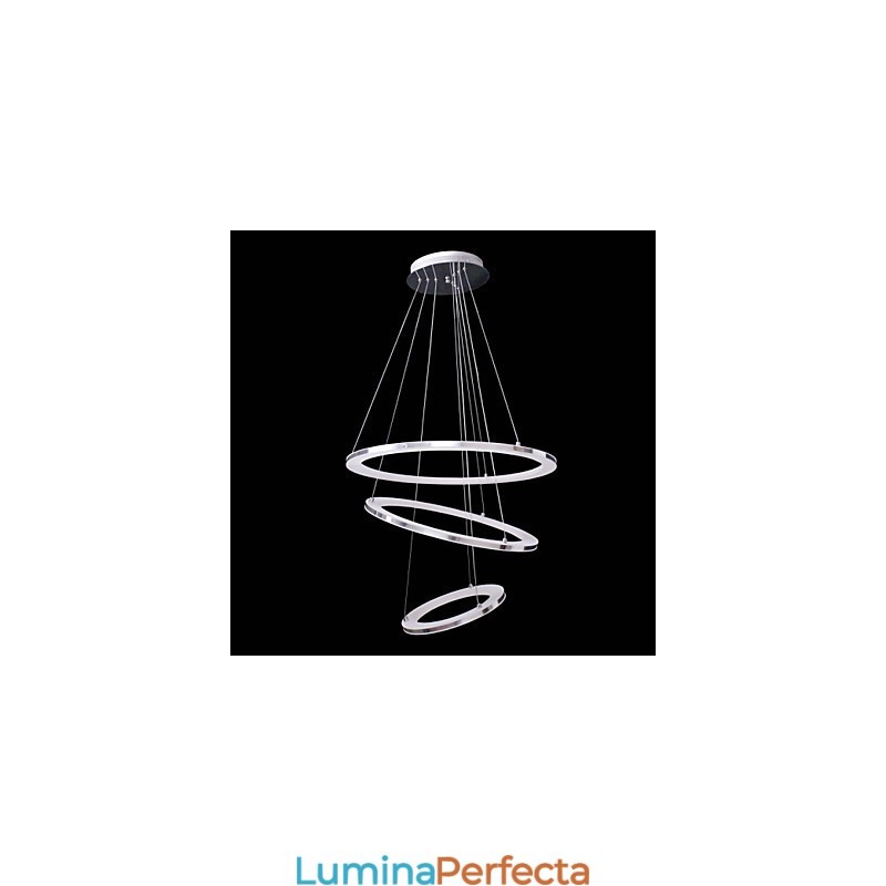 Lampă suspendată modernă cu 3 inele, acrilic