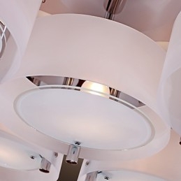 Candelabru modern, contemporan, din metal cromat, montat încastrat