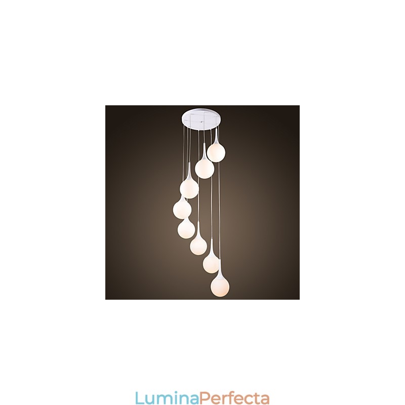 Lampă suspendată galvanizată Globe modernă și contemporană