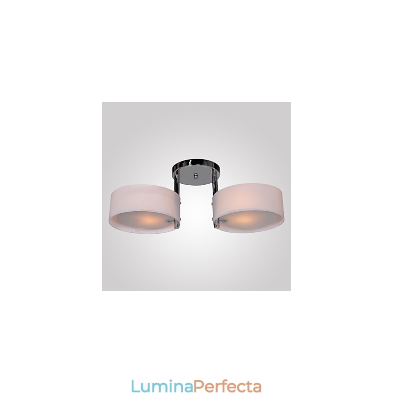 Candelabru modern, contemporan, din metal cromat, montat încastrat