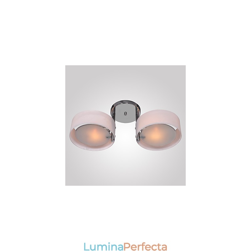 Candelabru modern, contemporan, din metal cromat, montat încastrat