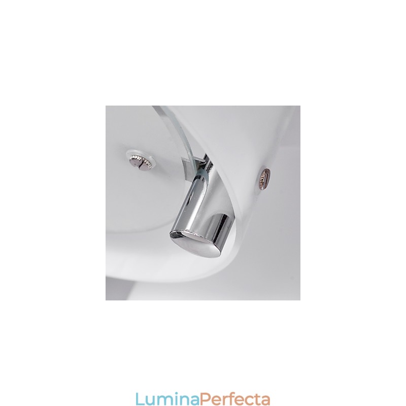 Candelabru modern, contemporan, din metal cromat, montat încastrat