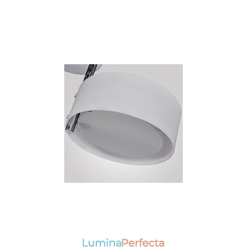 Candelabru modern, contemporan, din metal cromat, montat încastrat