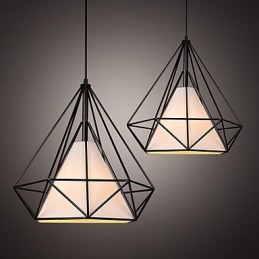 Loft Vânt industrial Refacerea căilor antice Lămpi din fier forjat Lanterne Candelabru cușcă de păsări