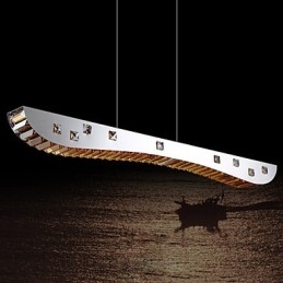 Lampă de suspendare din cristal Lampă de suspendare din metal cromat chihlimbar sau cristal transparent