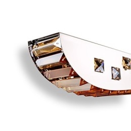 Lampă de suspendare din cristal Lampă de suspendare din metal cromat chihlimbar sau cristal transparent