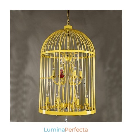 Candelabru Vintage Iron Cage Scara Lampa Cristal Candelabru Vintage Iron Cage Scara Lampa Cristal