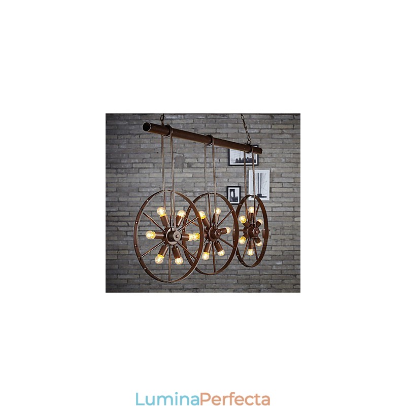 Roata de fier Retro Cafe Candelabru Candelabru
