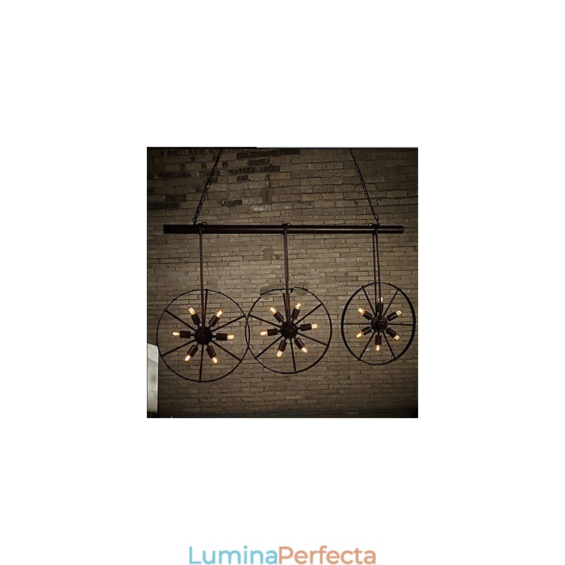 Roata de fier Retro Cafe Candelabru Candelabru