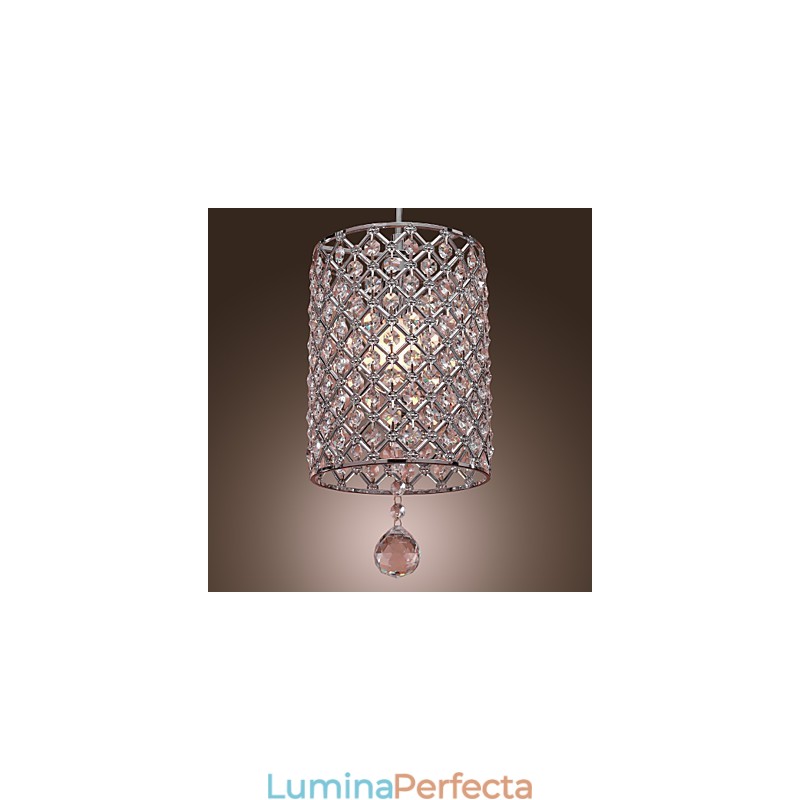 Lampă suspendată Crystal Drop în stil cilindru