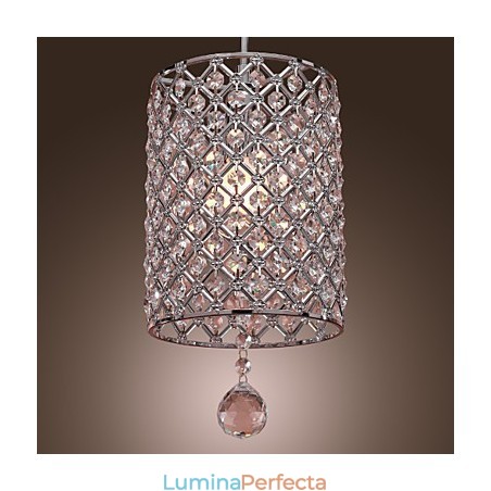 Lampă suspendată Crystal Drop în stil cilindru Lampă suspendată Crystal Drop în stil cilindru