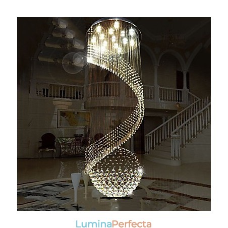 Candelabru modern din cristal Lampă de iluminat suspendată Plafoniere cu sursă cristal K9 transparent Candelabru modern din cristal Lampă de iluminat suspendată Plafoniere cu sursă cristal K9 transparent