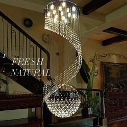 Candelabru modern din cristal Lampă de iluminat suspendată Plafoniere cu sursă cristal K9 transparent