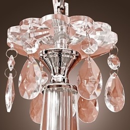 Candelabru Cristal Modern 2 Nivele Living 12 Lumini