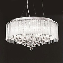 Lampă suspendată modernă, contemporană, din cristal cromat