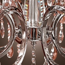 Candelabru Cristal Modern 2 Nivele Living 12 Lumini