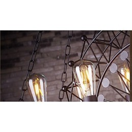 Lampă suspendată cu roată zgârie-nori în stil industrial