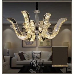 Lampă de cristal Lumânare modernă de lux Lampă cu pandantiv din cristal