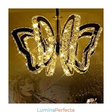 Lampă fluture Lampă modernă de lux din cristal 8 Lampă fluture Lampă modernă de lux din cristal 8