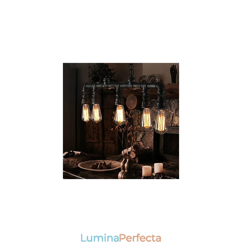 Tradițional, clasic, epocă, lantern, țară, retro, stil, pictură, metal, suspendat pentru mese