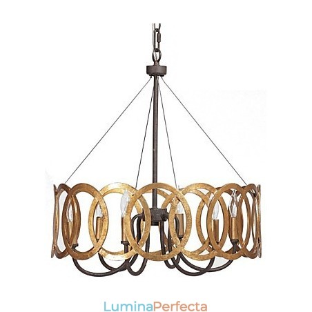 Candelabru tradițional clasic din metal auriu