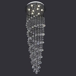 Montaj încastrat din metal cromat din cristal modern contemporan