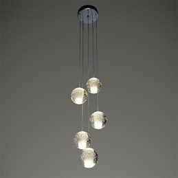 Lampă suspendată modernă Lampă suspendată G4 Retroifit Cristal cromat pentru lumina scărilor