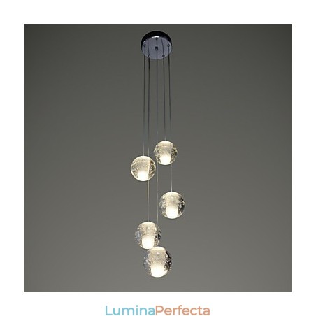 Lampă suspendată modernă Lampă suspendată G4 Retroifit Cristal cromat pentru lumina scărilor Lampă suspendată modernă Lampă suspendată G4 Retroifit Cristal cromat pentru lumina scărilor