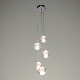 Lampă suspendată modernă Lampă suspendată G4 Retroifit Cristal cromat pentru lumina scărilor